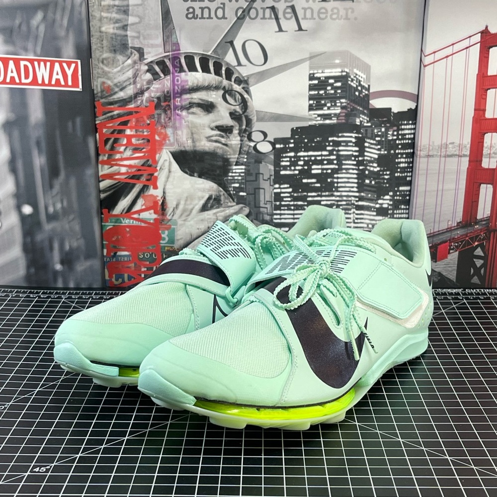 Nike Air Zoom LJ Elite Mint Foam Volt DR9924-300 Track Spikes Men’s Size 12